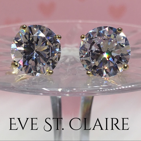 Jewelry - 14k yellow gold 8 CT diamond stud earrings